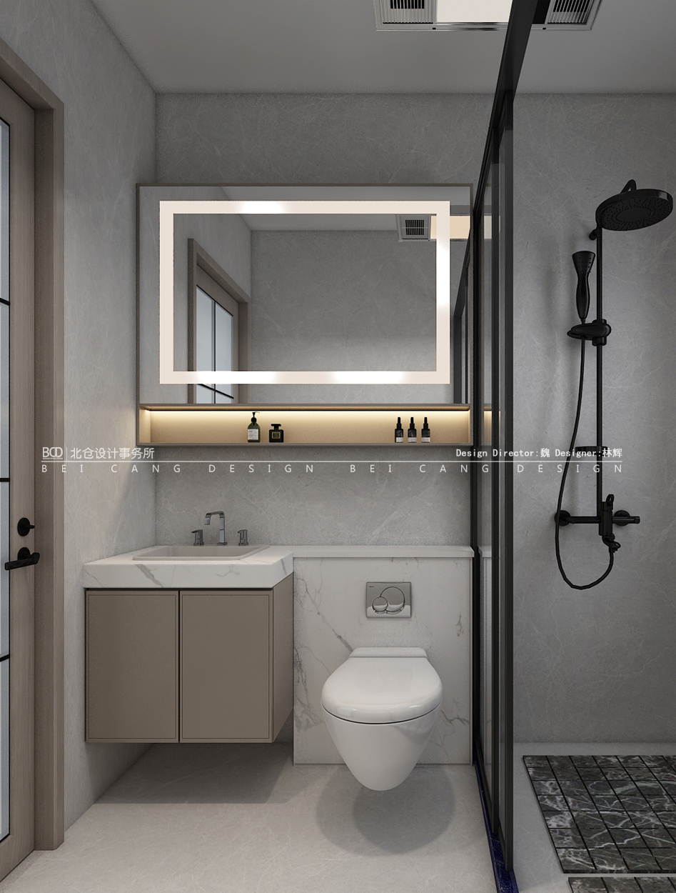 网云小镇现代风格卫生间效果图