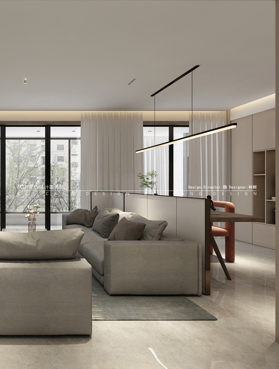 网云小镇现代风格客厅效果图