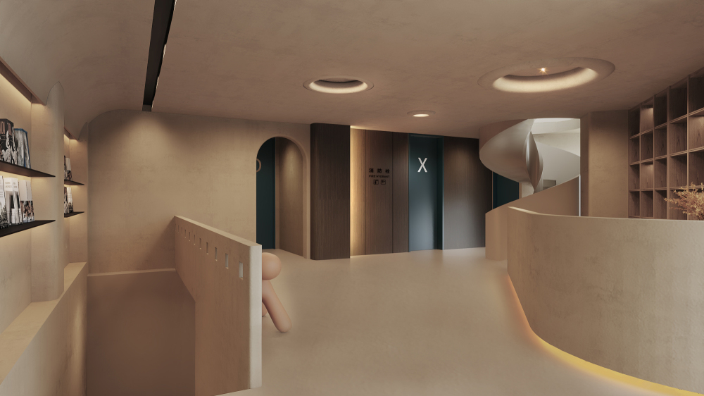 洞穴宠物医院过道