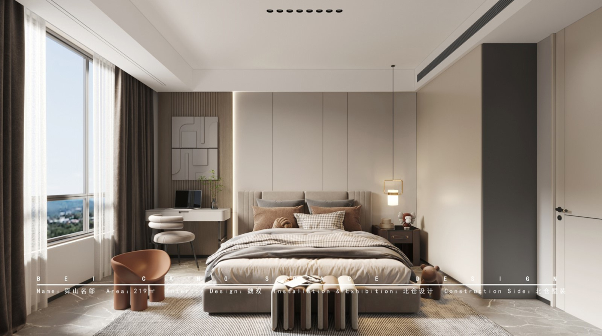 舜山名䣌南卧室效果图