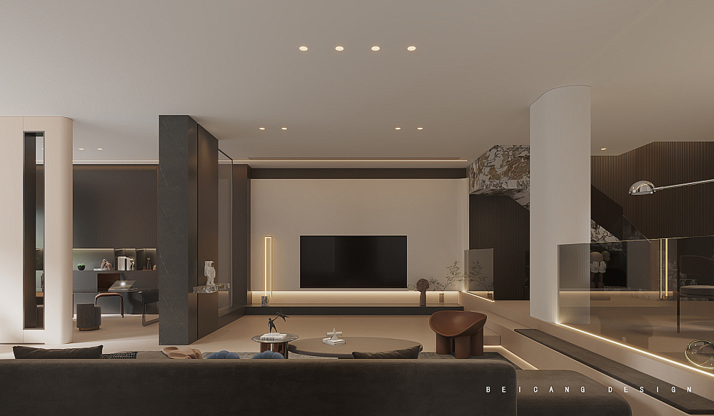 滟澜山别墅电视墙设计