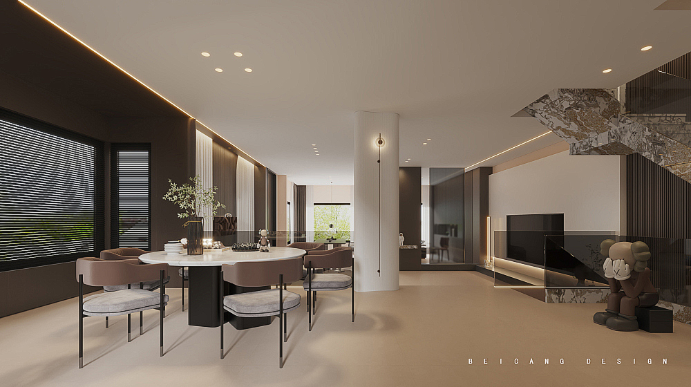 滟澜山别墅客餐厅设计