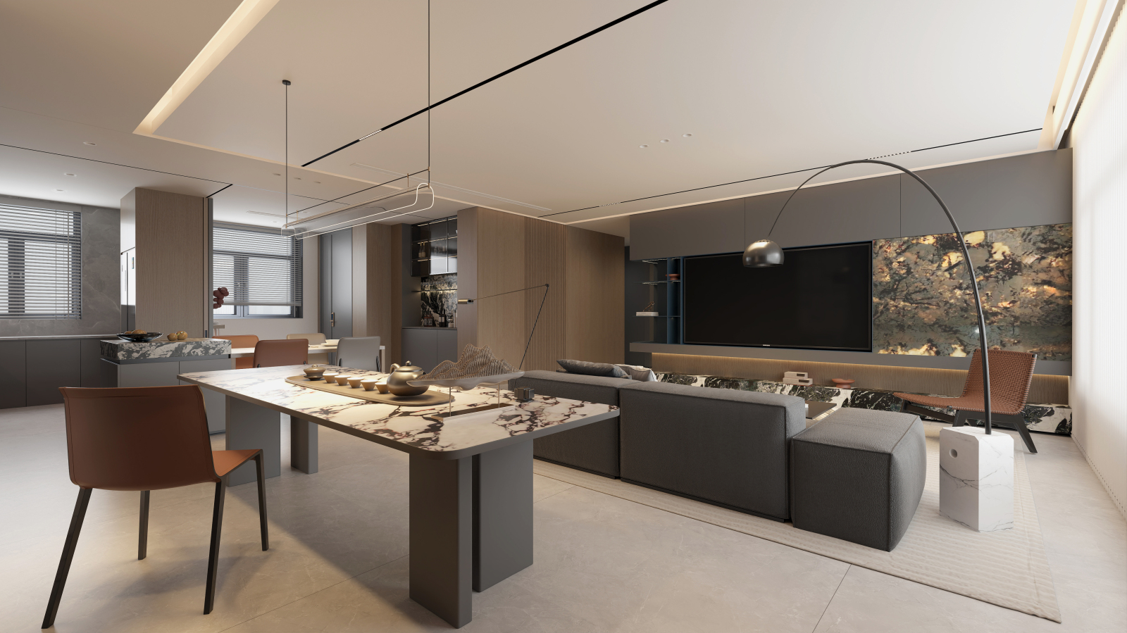 山水墅客厅全景